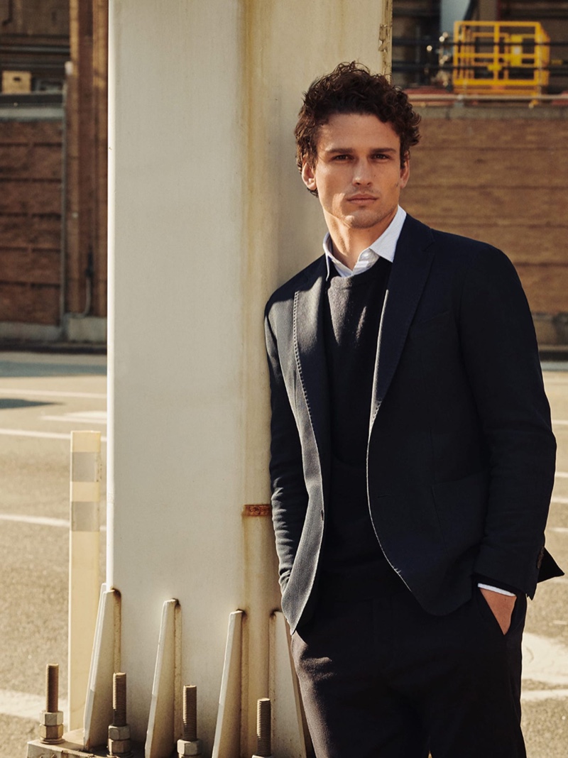 Canadian model Simon Nessman Massimo Dutti