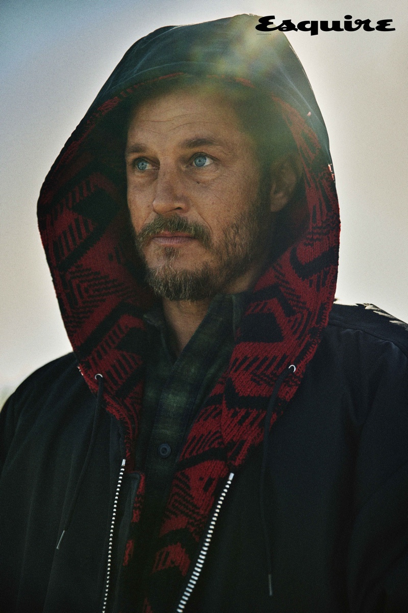 Aussie actor Travis Fimmel wears Prada and Double RL Ralph Lauren for Esquire Kazakhstan.