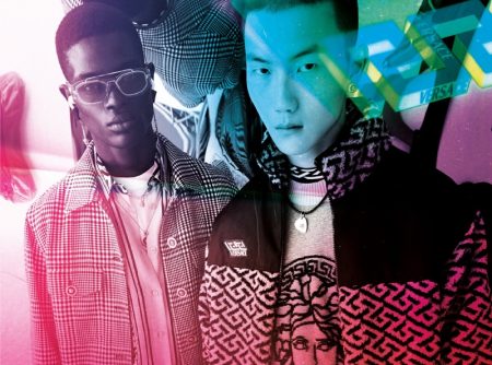 Versace enlists Kelvin Adewole and Ryan Park as the stars of its resort 2022 campaign.