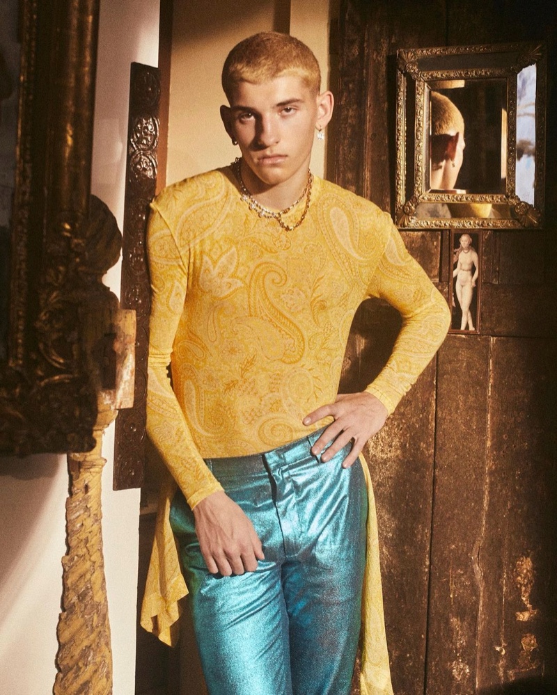 Model Sebastian Roda WWD Fashion Editorial