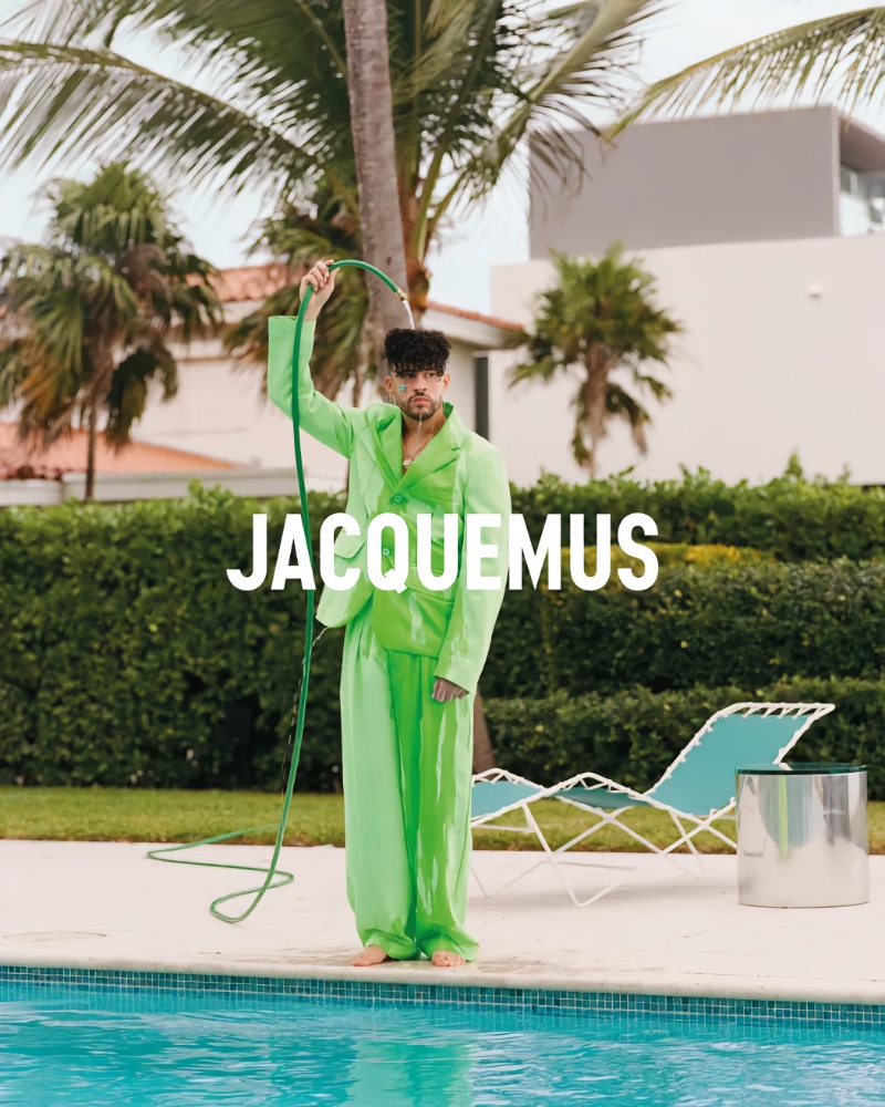 Bad Bunny Suit Green JACQUEMUS Campaign 2022