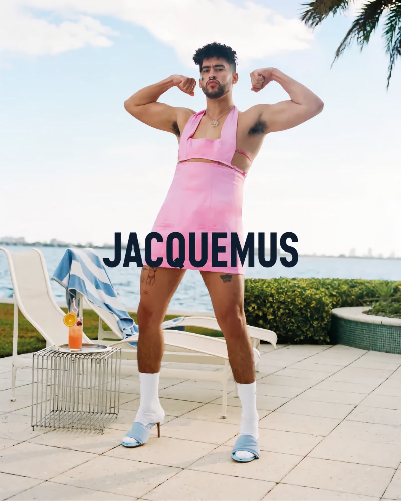 Bad Bunny Dress Pink JACQUEMUS Campaign Spring 2022