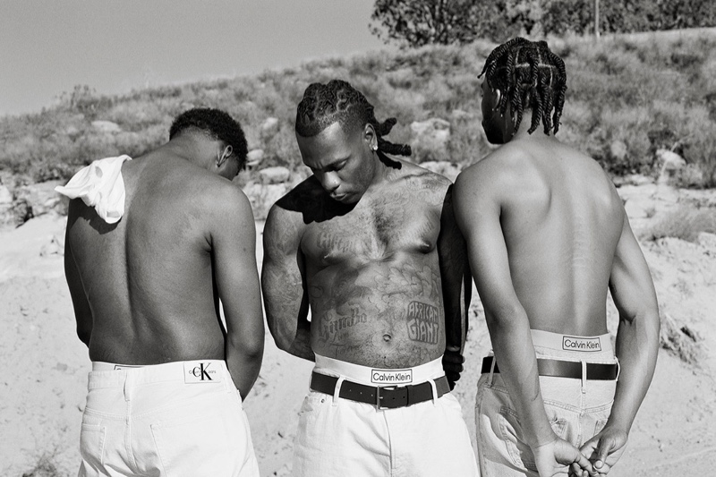 Burna Boy Shirtless Calvin Klein Campaign Spring 2022