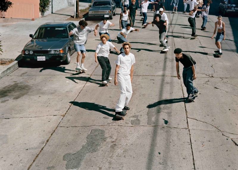 Dominic Fike Skateboarding Calvin Klein Campaign Spring 2022