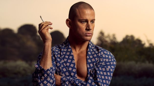 Channing Tatum Relaxes Poolside with VMAN, Talks 'The Lost City' Channing Tatum Robe VMAN Photoshoot 2022