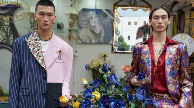 Juergen Teller photographs Ryan Park and Simon Martyn for Dolce & Gabbana's spring-summer 2022 men's campaign.