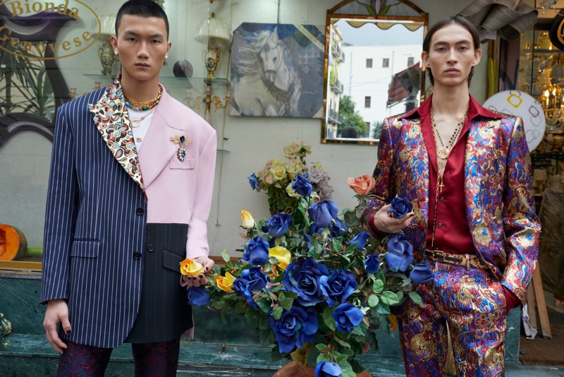 Juergen Teller photographs Ryan Park and Simon Martyn for Dolce & Gabbana's spring-summer 2022 men's campaign.