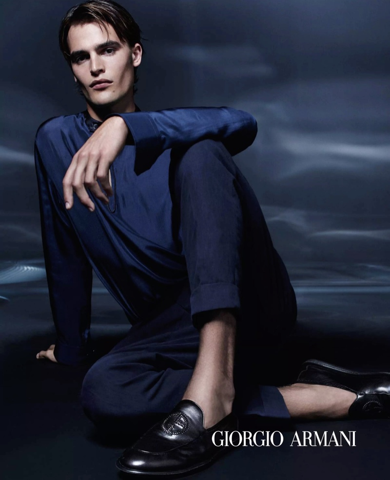 Parker van Noord Model Giorgio Armani Mens Campaign Spring Summer 2022