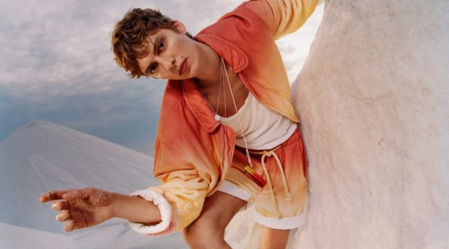 Leon Dame Sports Monochrome Style for Isabel Marant Spring '22 Campaign Leon Dame Model Isabel Marant Spring Summer 2022 Mens Campaign
