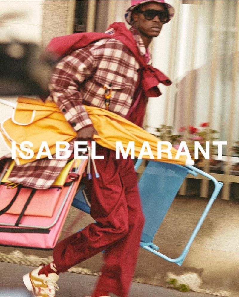 Leon Dame Sports Monochrome Style for Isabel Marant Spring '22 Campaign