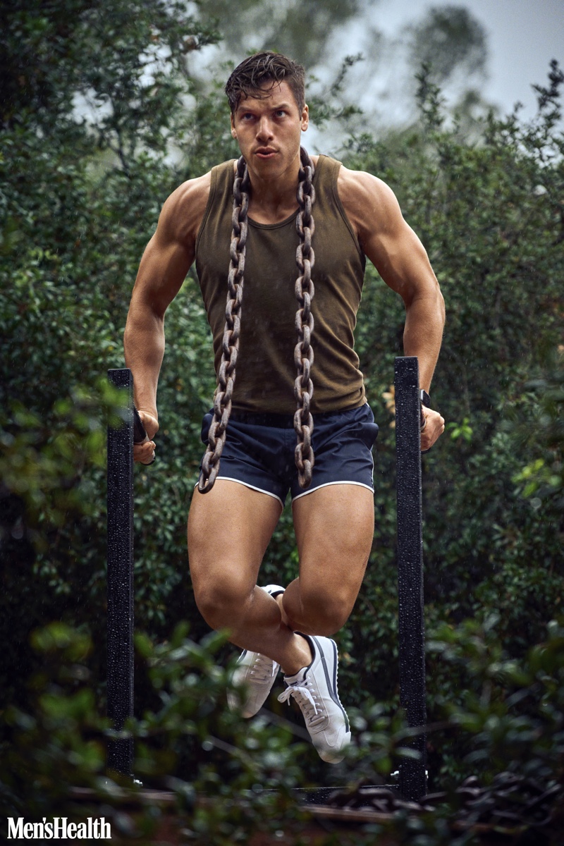 Joseph Baena Workout Mens Health 2022 Photoshoot Arnold Schwarzenegger Son