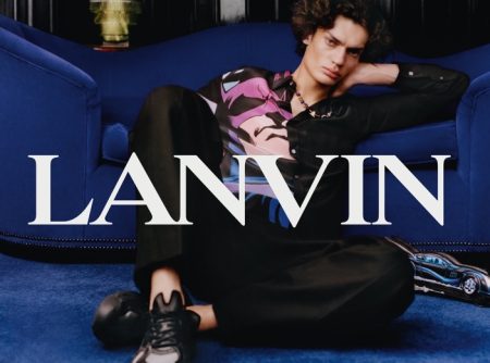 Lanvin enlists model Evan Garcia as the star of its spring-summer 2022 men's campaign.