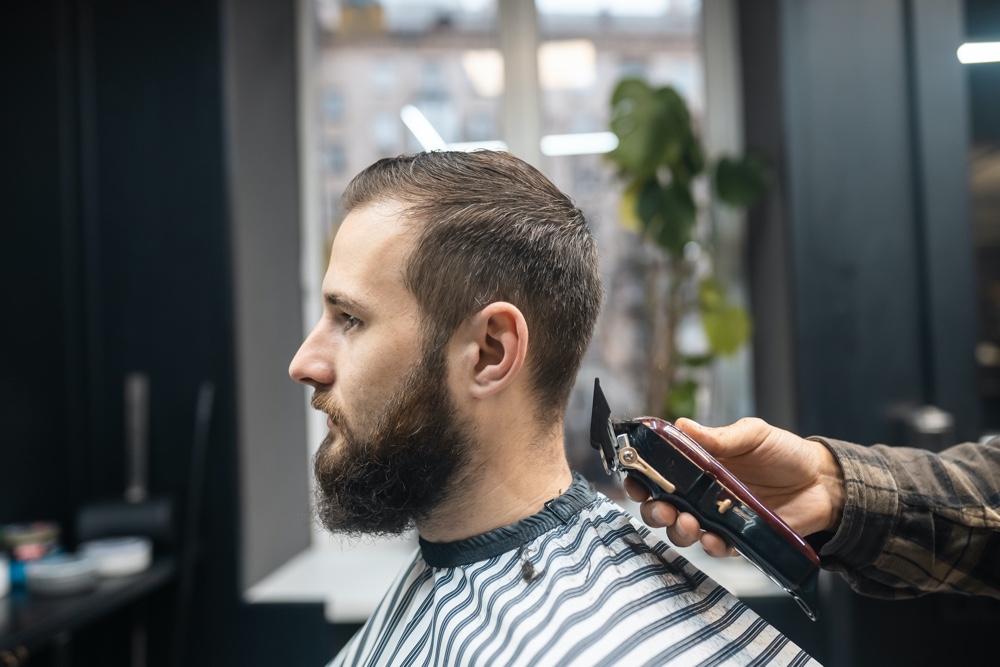 Man Getting Haircut Man Getting Haircut