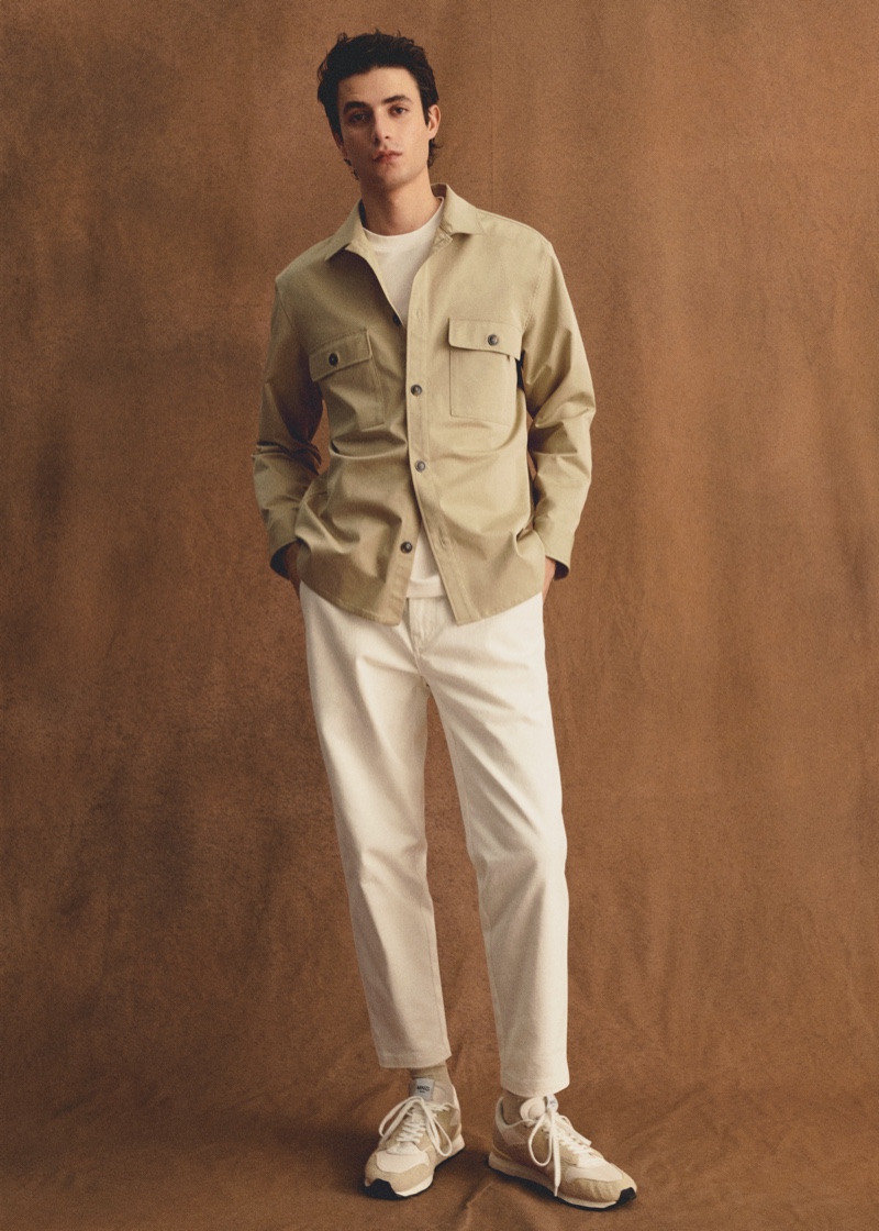 Mango Outerwear Men Neutral Colors Spring 2022