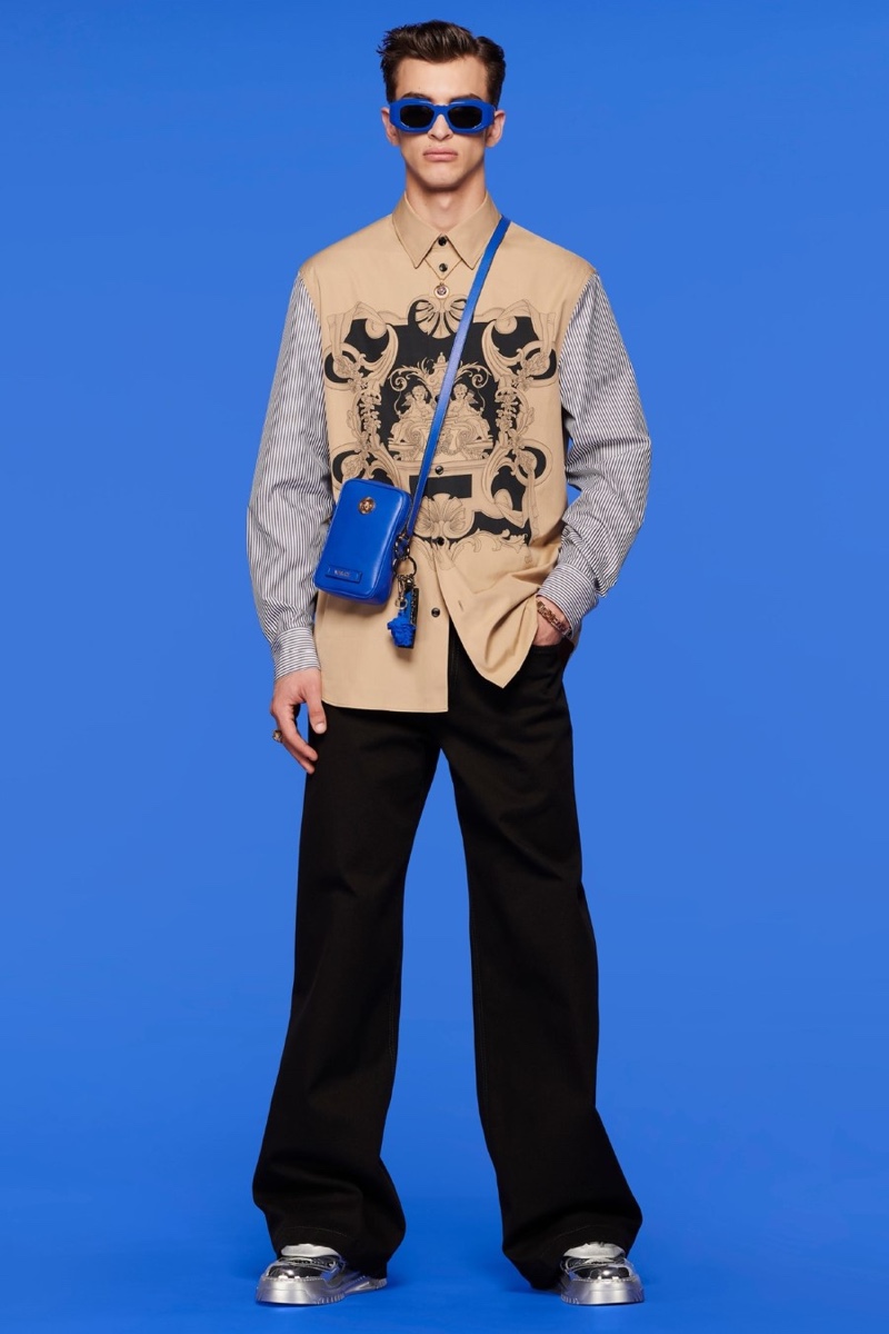 Versace Goes Graphic with Baroque Print for Pre-Fall '22 Collection