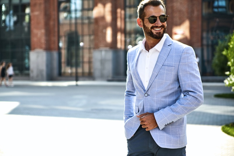 Well Dressed Man Smiling Blazer