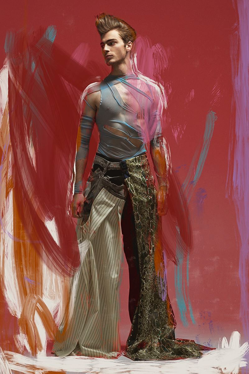 » Yousin Makes a Bold Fashion Statement for Harper's Bazaar Serbia Man Yousin Model Harpers Bazaar Serbia Editorial 2022 004