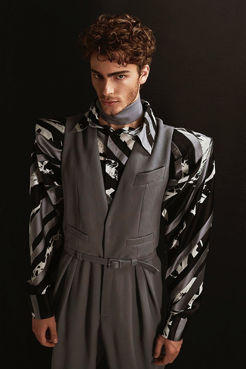 » Yousin Makes a Bold Fashion Statement for Harper's Bazaar Serbia Man Yousin Model Harpers Bazaar Serbia Editorial 2022 006