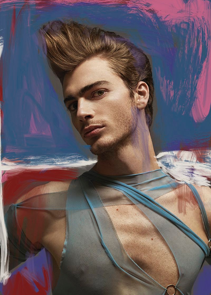 » Yousin Makes a Bold Fashion Statement for Harper's Bazaar Serbia Man Yousin Model Harpers Bazaar Serbia Editorial 2022 007