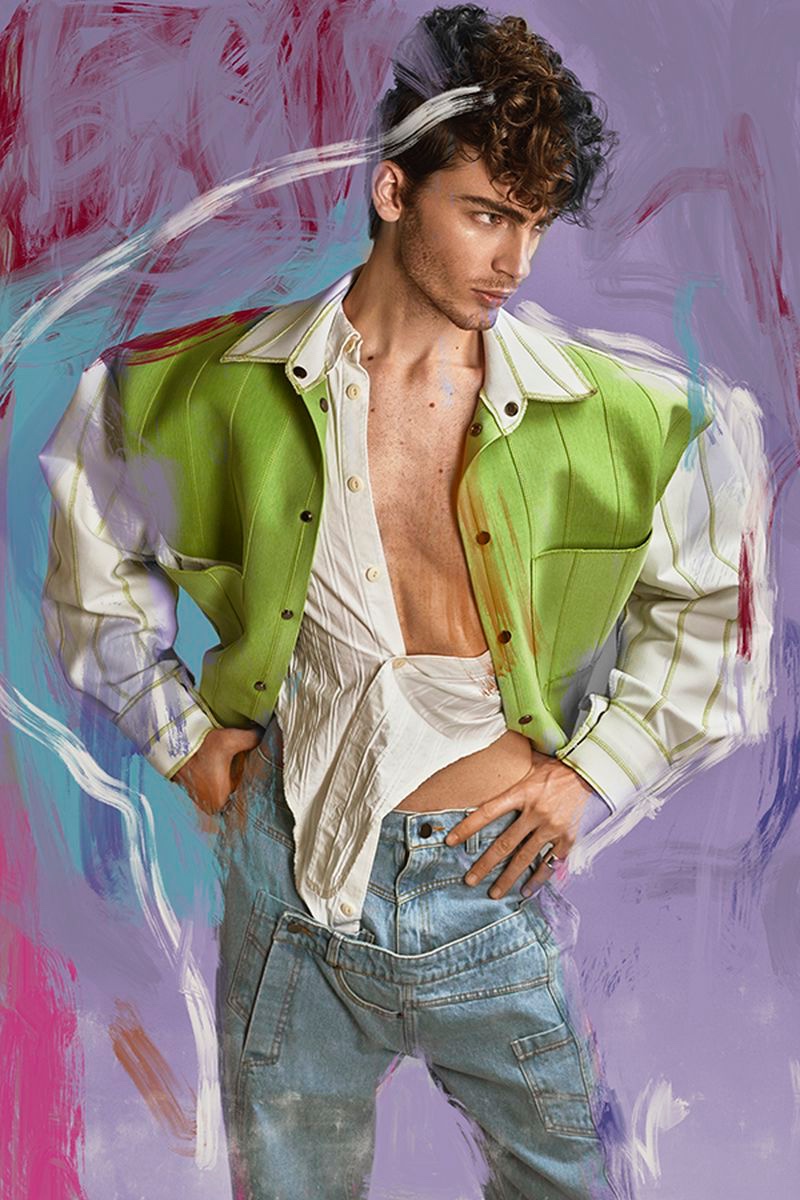 » Yousin Makes a Bold Fashion Statement for Harper's Bazaar Serbia Man Yousin Model Harpers Bazaar Serbia Editorial 2022 011