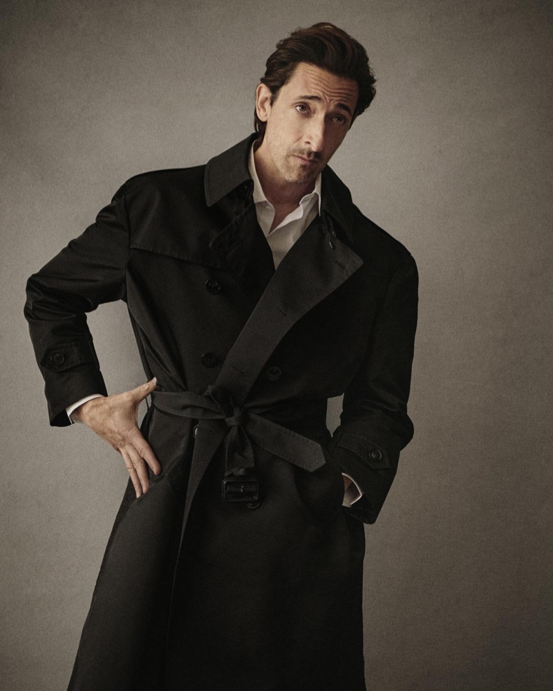 Adrien Brody Trench 2022 Photoshoot The Sunday Times Style
