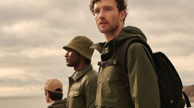 Barbour Taps Into Nautical Style for 55 Degrees North Collection Barbour enlists models Charlie Timms, Jourdan Copeland, and Jacob Coupe as the faces of its 55 Degrees North collection.