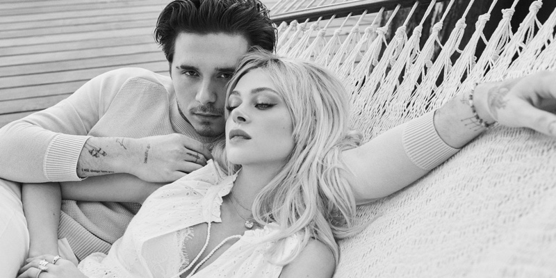 Enjoying a weekend getaway, Brooklyn Beckham and Nicola Peltz are pictured in a hammock for Pepe Jeans' spring-summer 2022 campaign.