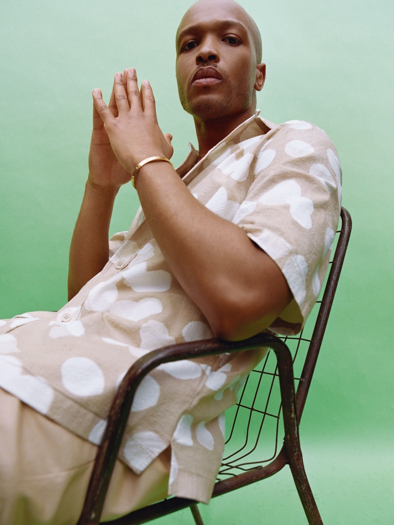 Writer, editor, and curator, Antwaun Sargent fronts COS's spring-summer 2022 men's campaign.