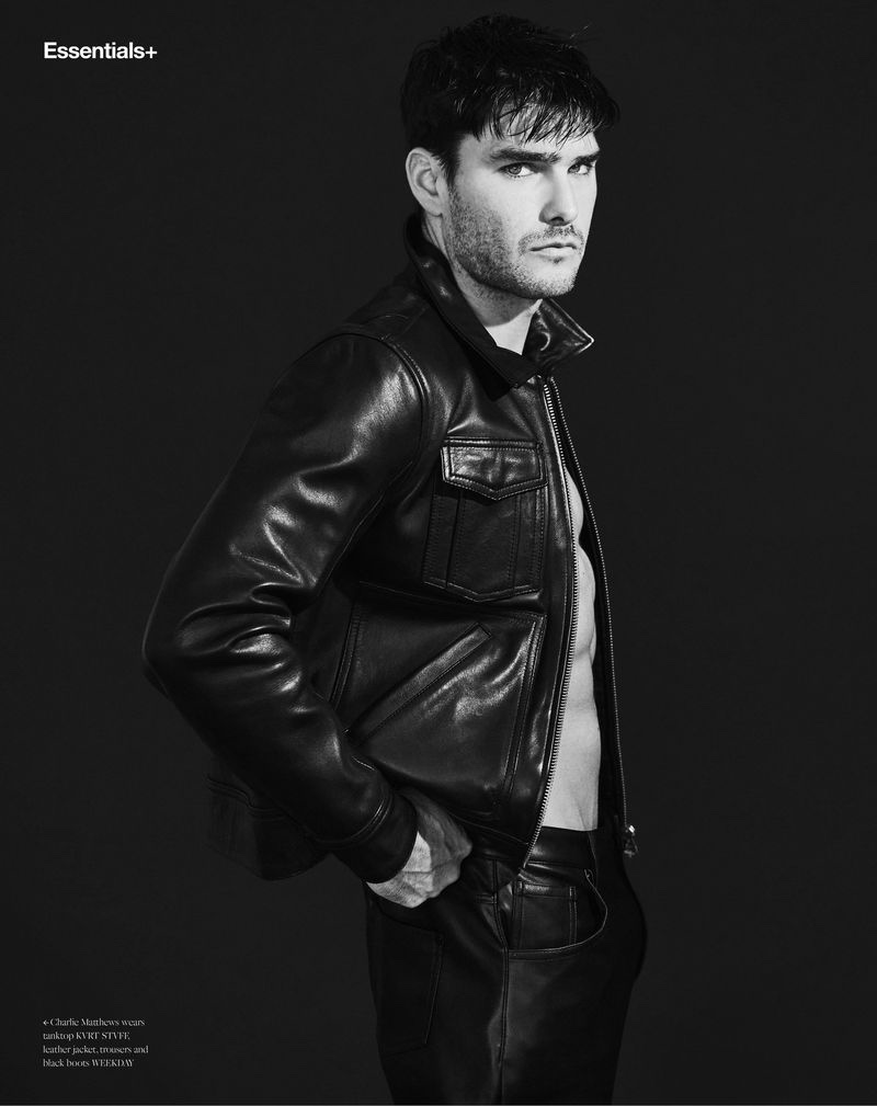 Charlie Matthews Model Leather Jacket Leather Pants