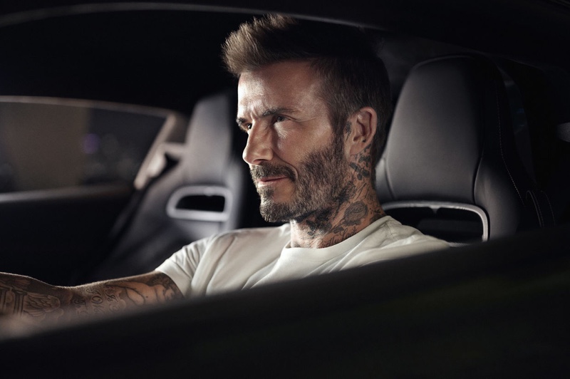 Soccer icon David Beckham is pictured behind the wheels of the Maserati MC20 Fuoriserie Edition for David Beckham.