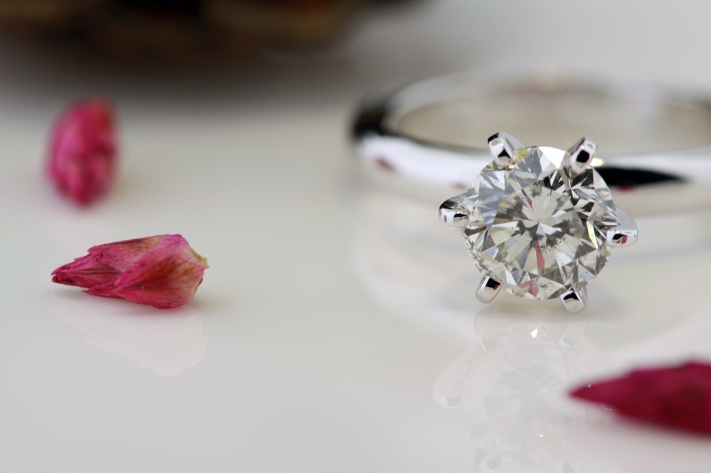 Engagement Ring Rose Petals