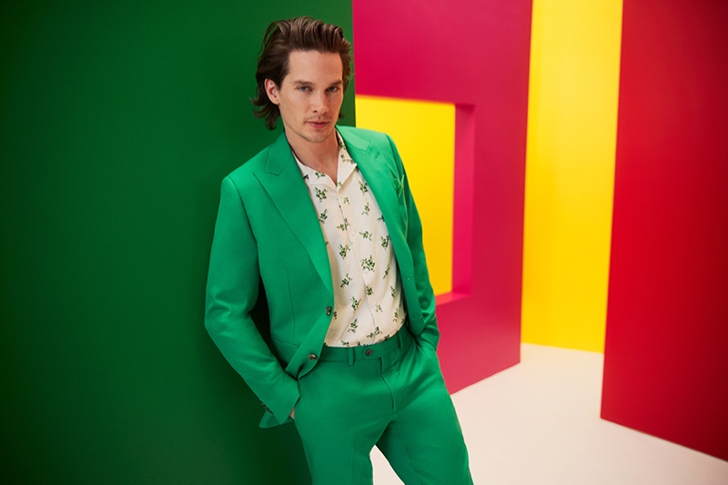 Joey Kirchner Model Green Suit Indochino Spring Summer 2022