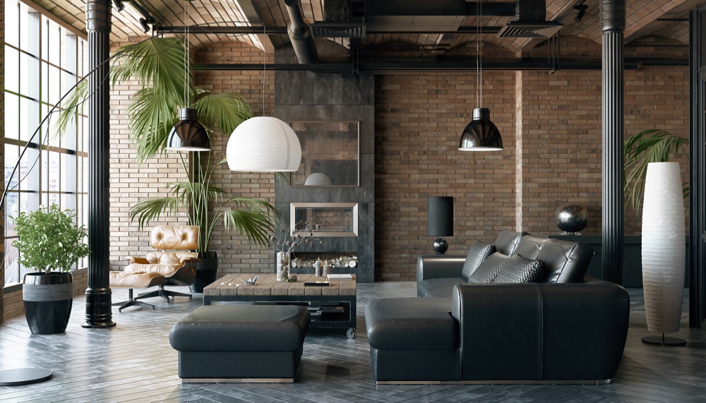 Industrial Decor Living Area