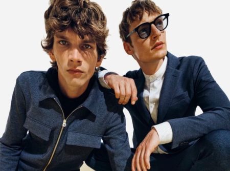 Models Erik van Gils and Roberto Sipos come together as the stars of J.Lindeberg's spring-summer 2022 campaign.