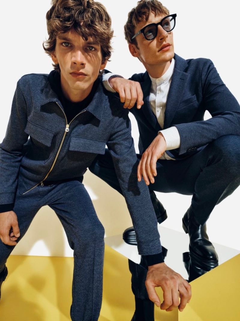 Models Erik van Gils and Roberto Sipos come together as the stars of J.Lindeberg's spring-summer 2022 campaign.