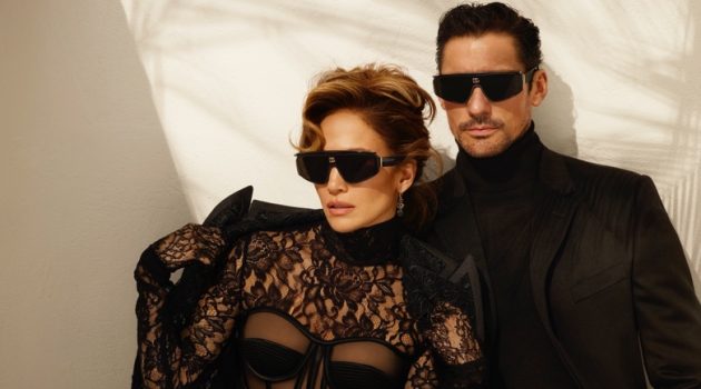 Jennifer Lopez David Gandy Dolce & Gabbana Campaign Eyewear Spring Summer 2022 Ad