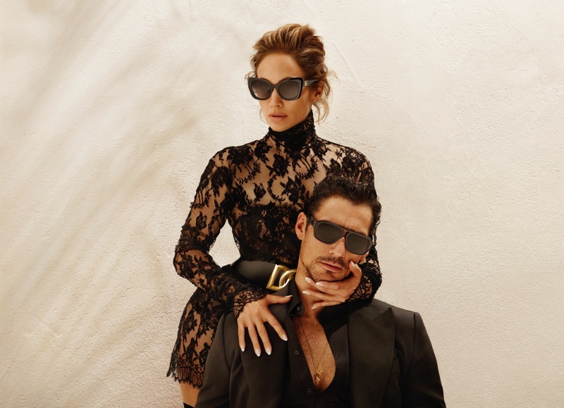 Jennifer Lopez David Gandy Dolce & Gabbana Campaign Eyewear Spring Summer 2022