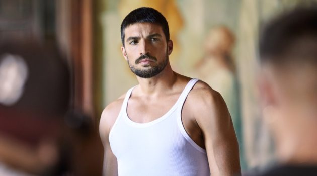Mariano Di Vaio Reunites with Dolce & Gabbana for New K Campaign Mariano Di Vaio White Tank Dolce & Gabbana K Fragrance Campaign 2022