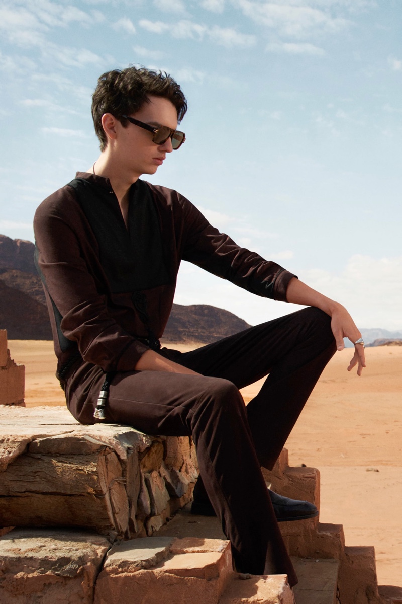 Kodi Smit-McPhee Takes to Jordan for Zara Studio Campaign