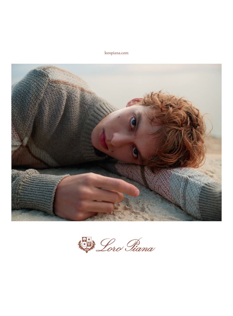 Leon Dame Model Loro Piana Campaign Spring 2022