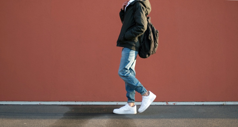 Man Walking in Sneakers