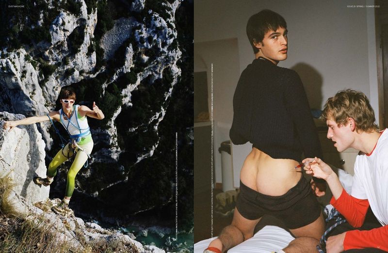 Parker van Noord Goes Rock Climbing for Dust Magazine
