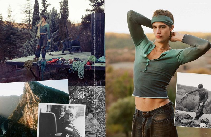 Parker van Noord Goes Rock Climbing for Dust Magazine