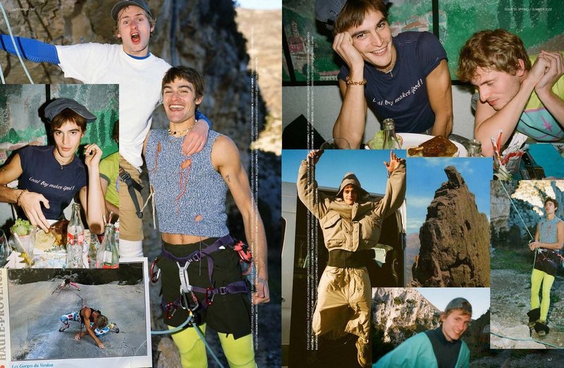 Parker van Noord Goes Rock Climbing for Dust Magazine