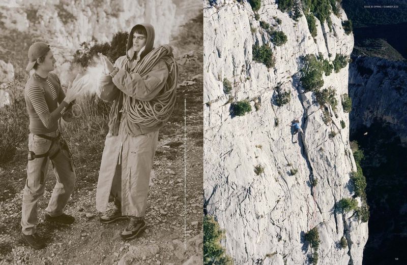 Parker van Noord Goes Rock Climbing for Dust Magazine