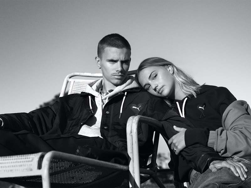 Romeo Beckham Mia Regan Dating PUMA x AMI Campaign 2022 