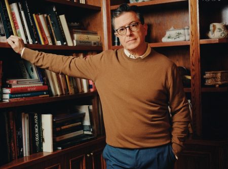 Stephen Colbert Sweater Photoshoot 2022 WSJ. Magazine