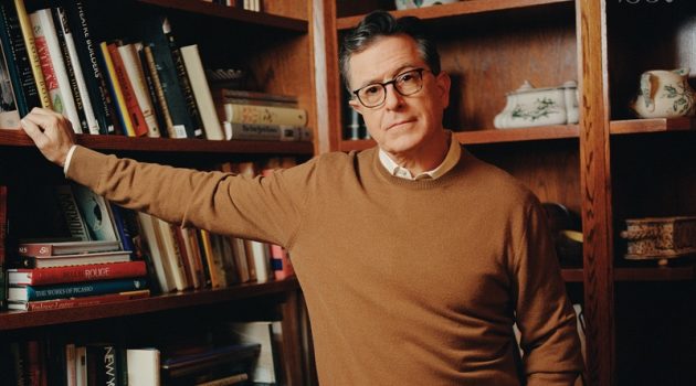 Stephen Colbert Covers WSJ. Magazine Spring Fashion Issue Stephen Colbert Sweater Photoshoot 2022 WSJ. Magazine