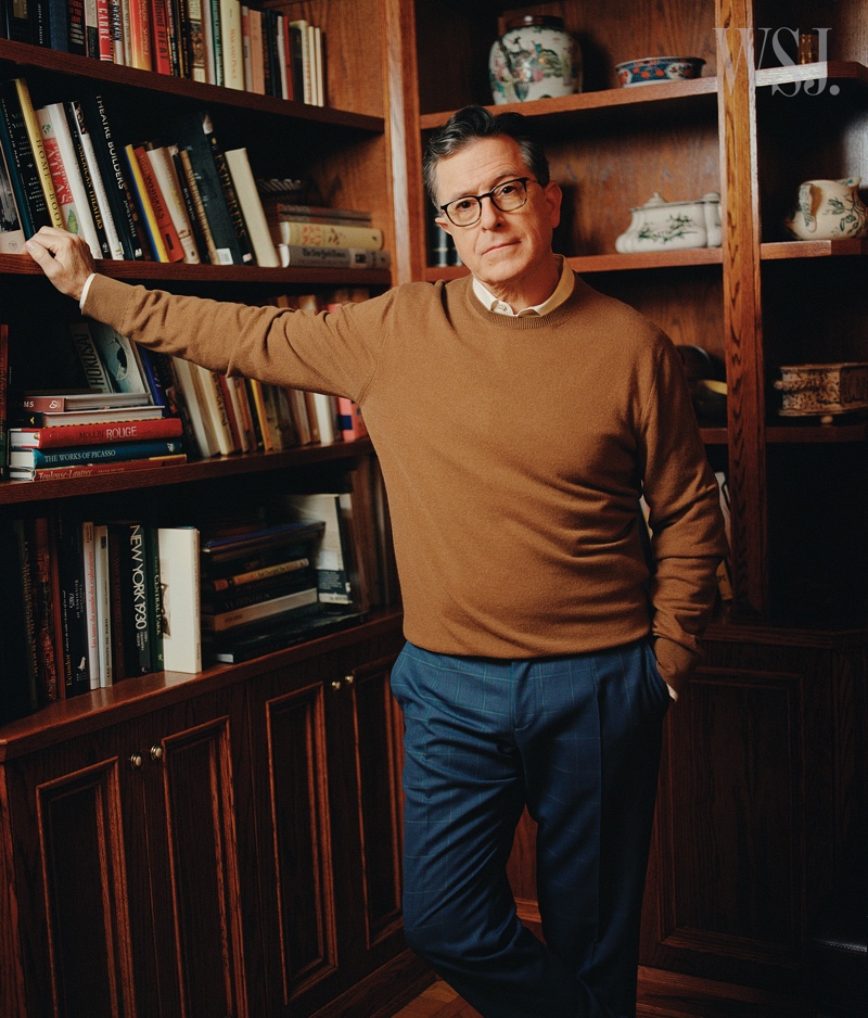 Stephen Colbert Sweater Photoshoot 2022 WSJ. Magazine