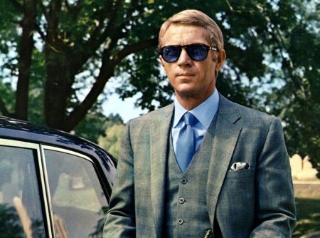 Steve McQueen Thomas Crown Affair Plaid Grey Suit